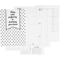 Calender pages, size 142x210 mm, 7 , 120 g, white, 1 pc