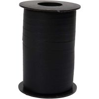 Curling Ribbon, W: 10 mm, matt, black, 250 m/ 1 roll