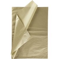 Tissue paper, 50x70 cm, 17 g, gold, 6 sheet/ 1 pack