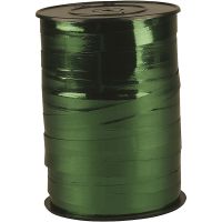 Curling Ribbon, W: 10 mm, glossy, metallic green, 250 m/ 1 roll