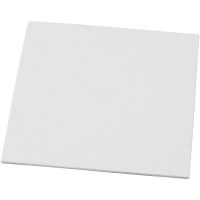 Canvas Panel, size 15x15 cm, thickness 3 mm, 280 g, white, 10 pc/ 1 pack