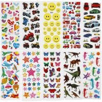 3D Stickers, size 7x17 cm, 20 sheet/ 1 pack