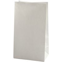 Paper Bag, size 15x9x27 cm, 46 g, white, 100 pc/ 1 pack