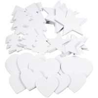 Christmas Shapes, size 6-10 cm, 240 g, white, 300 pc/ 1 pack