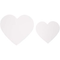 Hearts, size 6+8,5 cm, 240 g, white, 50 pc/ 1 pack