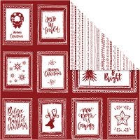 Design Paper, frames with text and doodles, 30,5x30,5 cm, 180 g, 5 sheet/ 1 pack