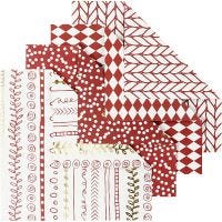 Origami Paper, size 10x10 cm, 80 g, red, 40 sheet/ 1 pack