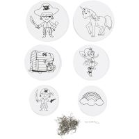 Mobile Ornaments with Motifs, D 12+15+18 cm, 300 g, white, 20 set/ 1 pack