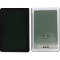 Ink Pad, H: 2 cm, size 9x6 cm, leaf green, 1 pc