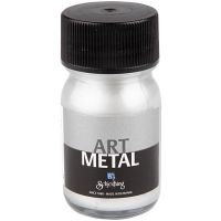 Craft paint metallic, silver, 30 ml/ 1 bottle