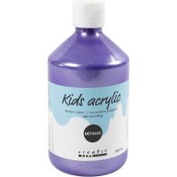 School acrylic paint metallic, metallic, violet, 500 ml/ 1 bottle