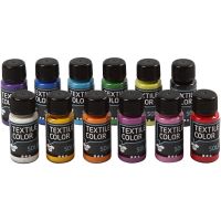 Textile Solid, opaque, assorted colours, 12x50 ml/ 1 pack