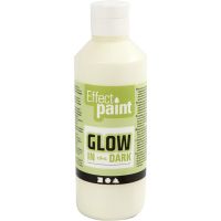Glow in the Dark Paint, fluorescent yellow, 250 ml/ 1 bottle