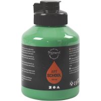 Pigment Art School Paint, opaque, medium green, 500 ml/ 1 bottle