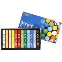 Mungyo Oil Pastel, L: 7 cm, thickness 11 mm, assorted colours, 12 pc/ 1 pack