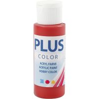 Plus Color Craft Paint, christmas red, 60 ml/ 1 bottle