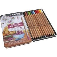 Lyra Rembrandt watercolour pencils, assorted colours, 12 pc/ 1 pack