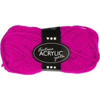 Fantasia Acrylic Yarn, L: 80 m, fuchsia, 50 g/ 1 ball