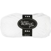 Fantasia Acrylic Yarn, L: 80 m, white, 50 g/ 1 ball