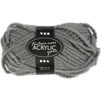 Fantasia Acrylic Yarn, L: 35 m, Maxi, grey, 50 g/ 1 ball