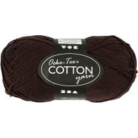 Cotton Yarn, no. 8/4, L: 170 m, dark brown, 50 g/ 1 ball
