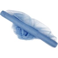 Tulle, W: 50 cm, light blue, 5 m/ 1 roll