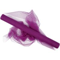 Tulle, W: 50 cm, purple, 5 m/ 1 roll