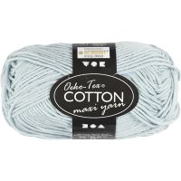 Cotton Yarn, no. 8/8, L: 80-85 m, dusty blue, 50 g/ 1 ball