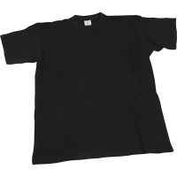 T-shirts, W: 44 cm, size 12-14 years, round neck, black, 1 pc