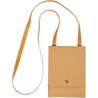Faux Leather Shoulder Bag, H: 18 cm, L: 13 cm, 350 g, light brown, 1 pc