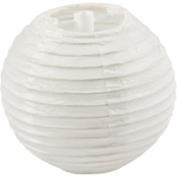 Paper Lamp, Round, D 7,5 cm, white, 10 pc/ 1 pack