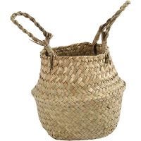 Seagrass basket, H: 11/19 cm, Dia. 20 cm, 1 pc