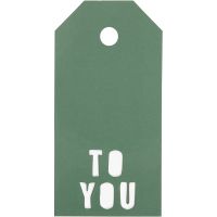 Manila Tags, TO YOU, size 5x10 cm, 300 g, green, 15 pc/ 1 pack