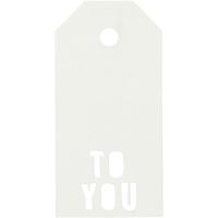Manila Tags, size 5x10 cm, 300 g, white, 15 pc/ 1 pack