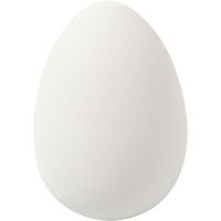 Goose Eggs, H: 8 cm, D 5,5 cm, white, 8 pc/ 1 pack
