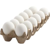 Eggs, H: 6 cm, white, 12 pc/ 1 pack