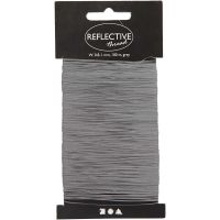 Reflective thread, W: 0,8-1 mm, grey, 100 m/ 1 pack