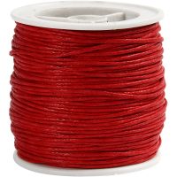 Cotton Cord, thickness 1 mm, red, 40 m/ 1 roll