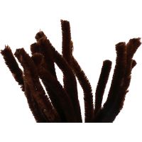 Pipe Cleaners, L: 30 cm, thickness 15 mm, brown, 15 pc/ 1 pack