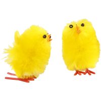Easter Chicks, H: 30 mm, yellow, 12 pc/ 1 pack