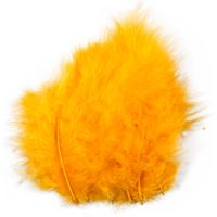Feathers, size 5-12 cm, yellow, 15 pc/ 1 pack