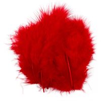 Down, size 5-12 cm, red, 15 pc/ 1 pack