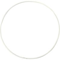 Metal Wire Ring, D 20 cm, thickness 3 mm, white, 5 pc/ 1 pack