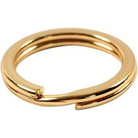 Split Ring, D 15 mm, gold-plated, 15 pc/ 1 pack