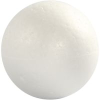 Polystyrene Balls, D 8 cm, white, 5 pc/ 1 pack