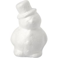 Snowman, H: 17 cm, white, 1 pc