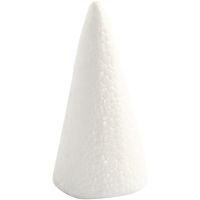 Cone, H: 11 cm, D 5,5 cm, white, 5 pc/ 1 pack