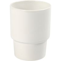 Mug, H: 11 cm, D 8,5 cm, white, 2 pc/ 1 pack