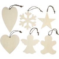 Christmas Ornaments, size 9-11 cm, thickness 4 mm, 6 pc/ 1 pack