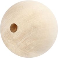 Wooden Bead, D 80 mm, hole size 12 mm, 1 pc